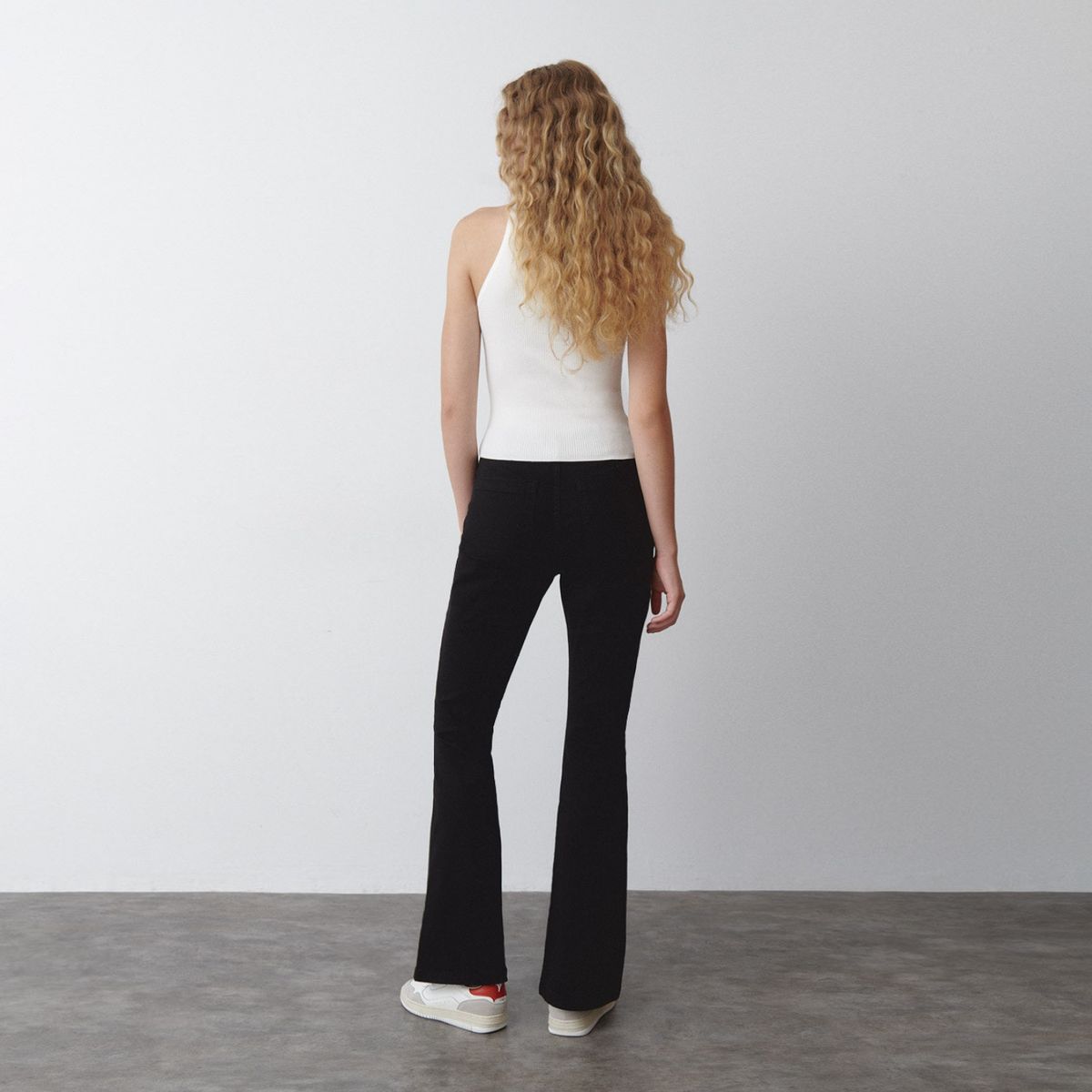 BROWNIE - Pantalón Campana Bolsillos Frontales Mujer Brownie