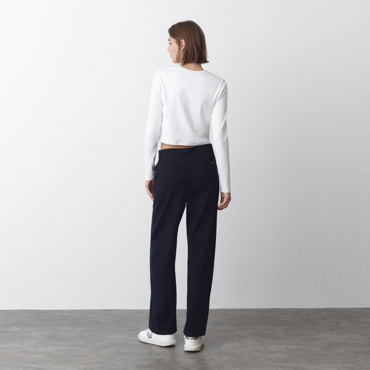 BROWNIE - Camiseta Baby Tee Manga Larga Mujer Brownie