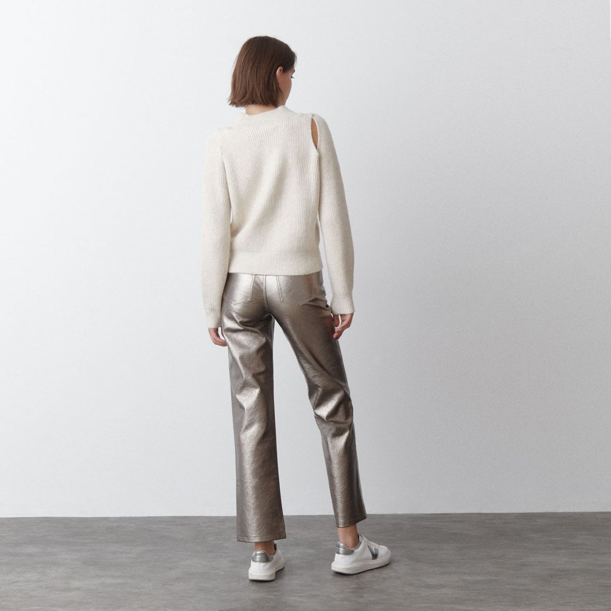 BROWNIE - Pantalón Metalizado Efecto Piel Mujer Brownie