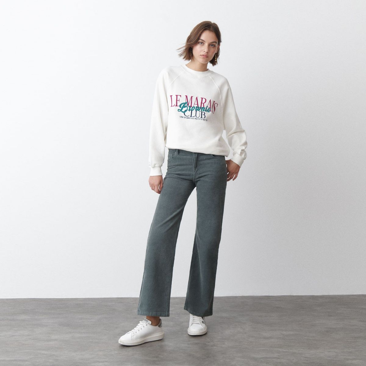 BROWNIE - Pantalón Pana Recto Mujer Brownie