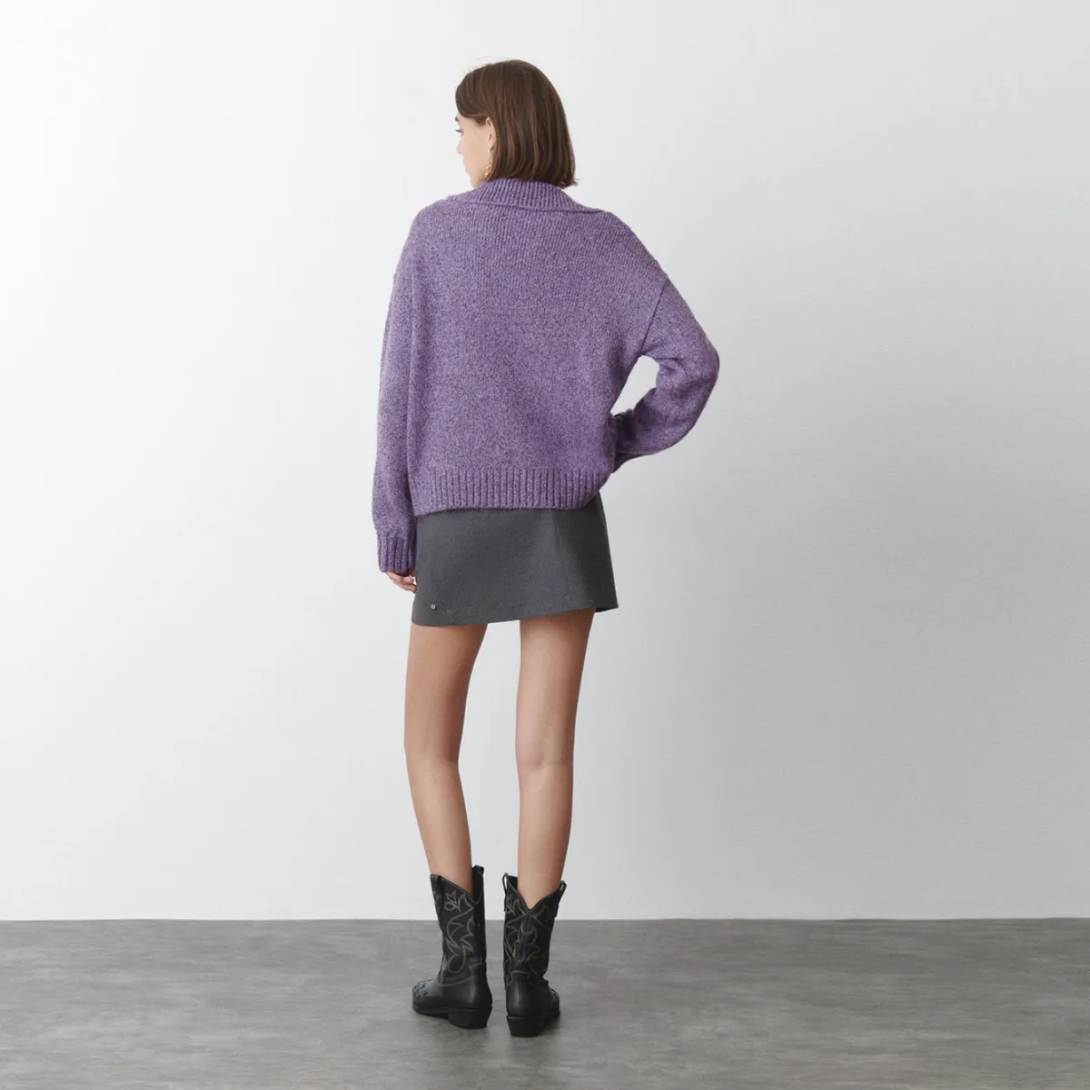 BROWNIE - Sweater Cuello Polo Cuerdas Mujer Brownie