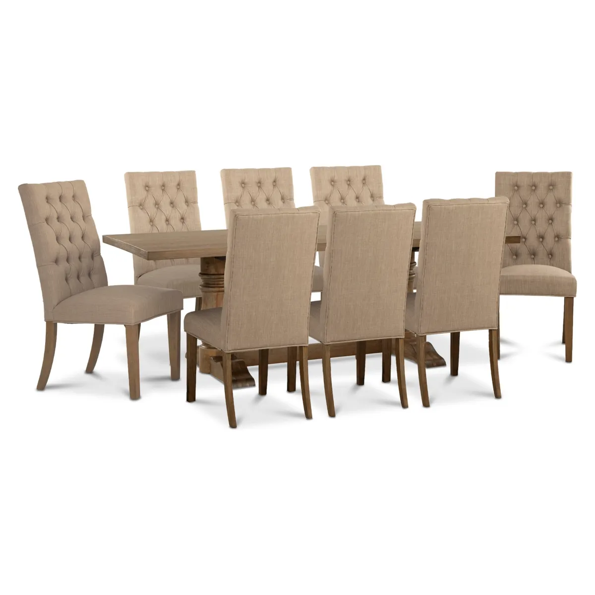 CIC - Juego De Comedor Seattle Rectangular 8 Sillas Cic