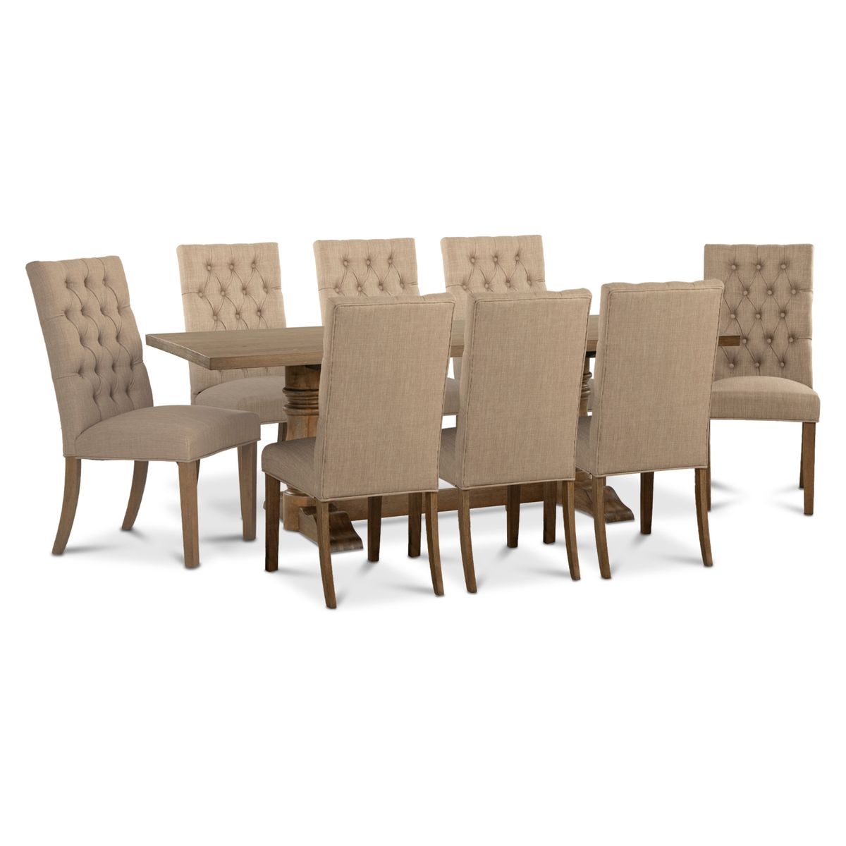 CIC - Juego De Comedor Seattle Rectangular 8 Sillas Cic