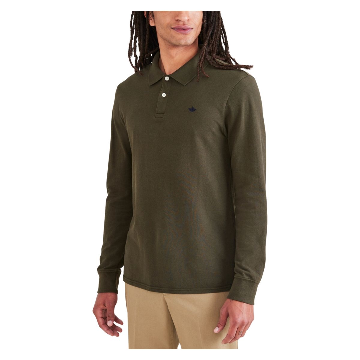 DOCKERS - Polera Piqué Manga Larga Regular Fit Hombre Dockers