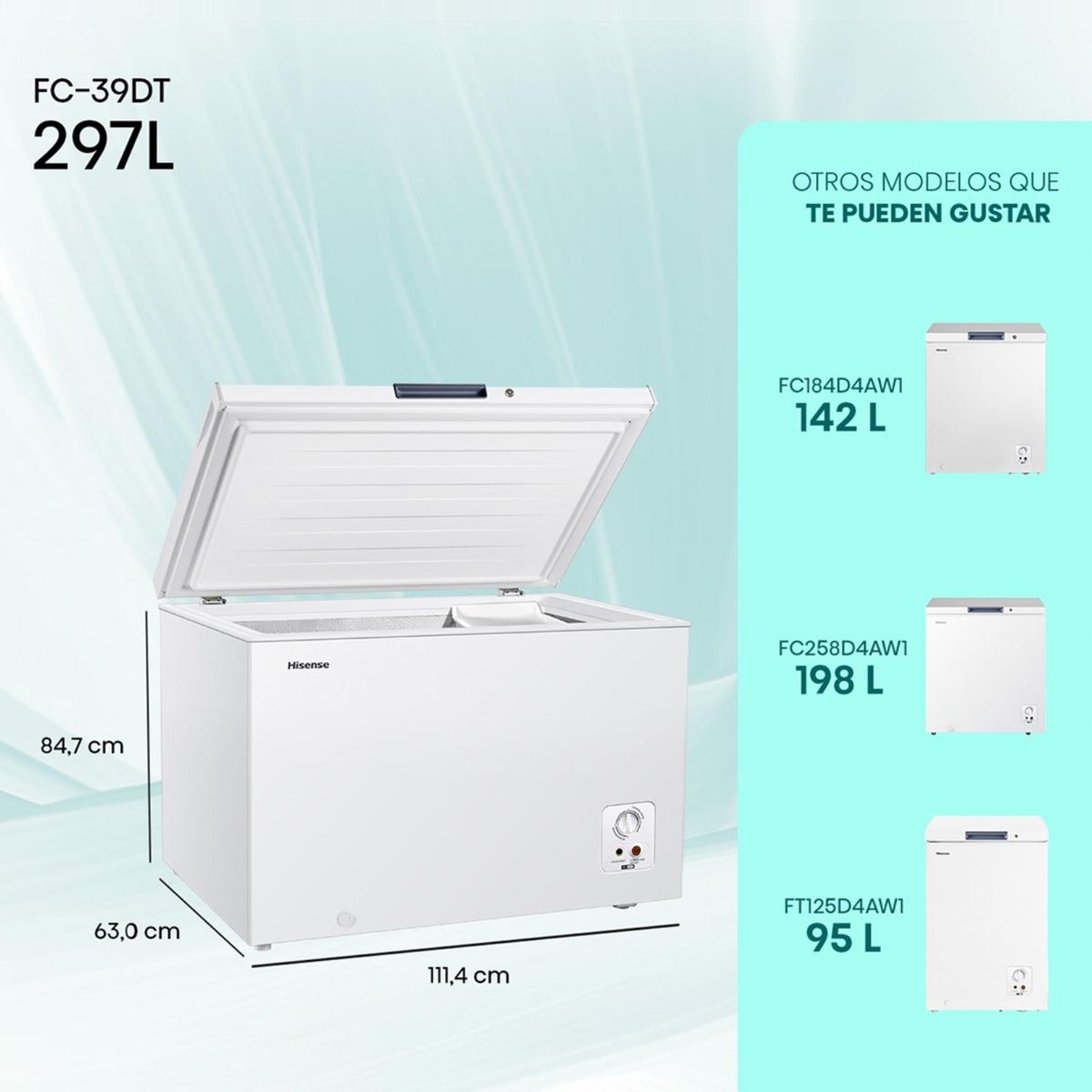 HISENSE - Congelador Freezer Horizontal 297 Lt FC-39DT Hisense