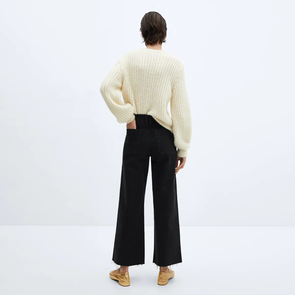 MANGO - Jeans Catherin Culotte Tiro Alto Mujer Mango