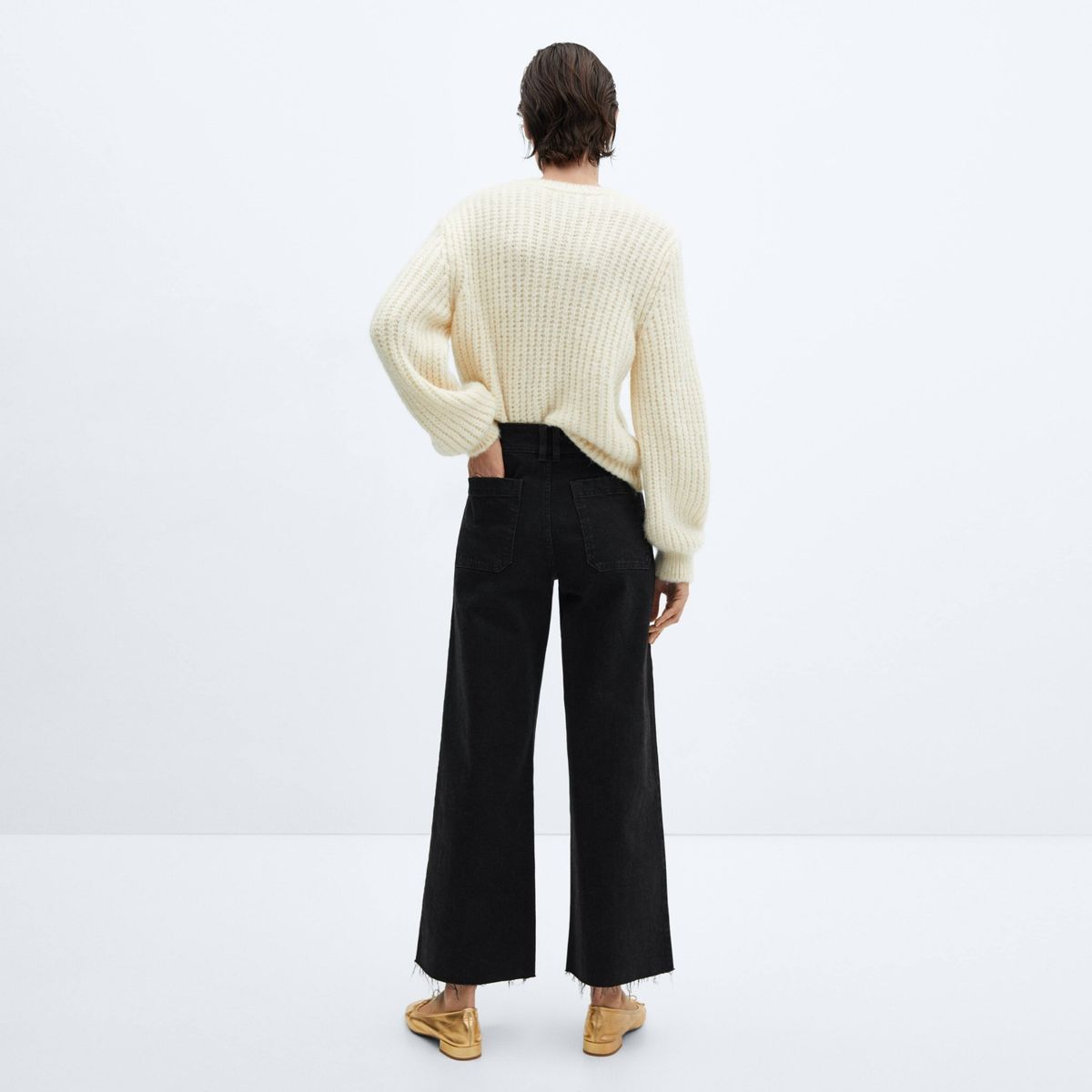 MANGO - Jeans Catherin Culotte Tiro Alto Mujer Mango