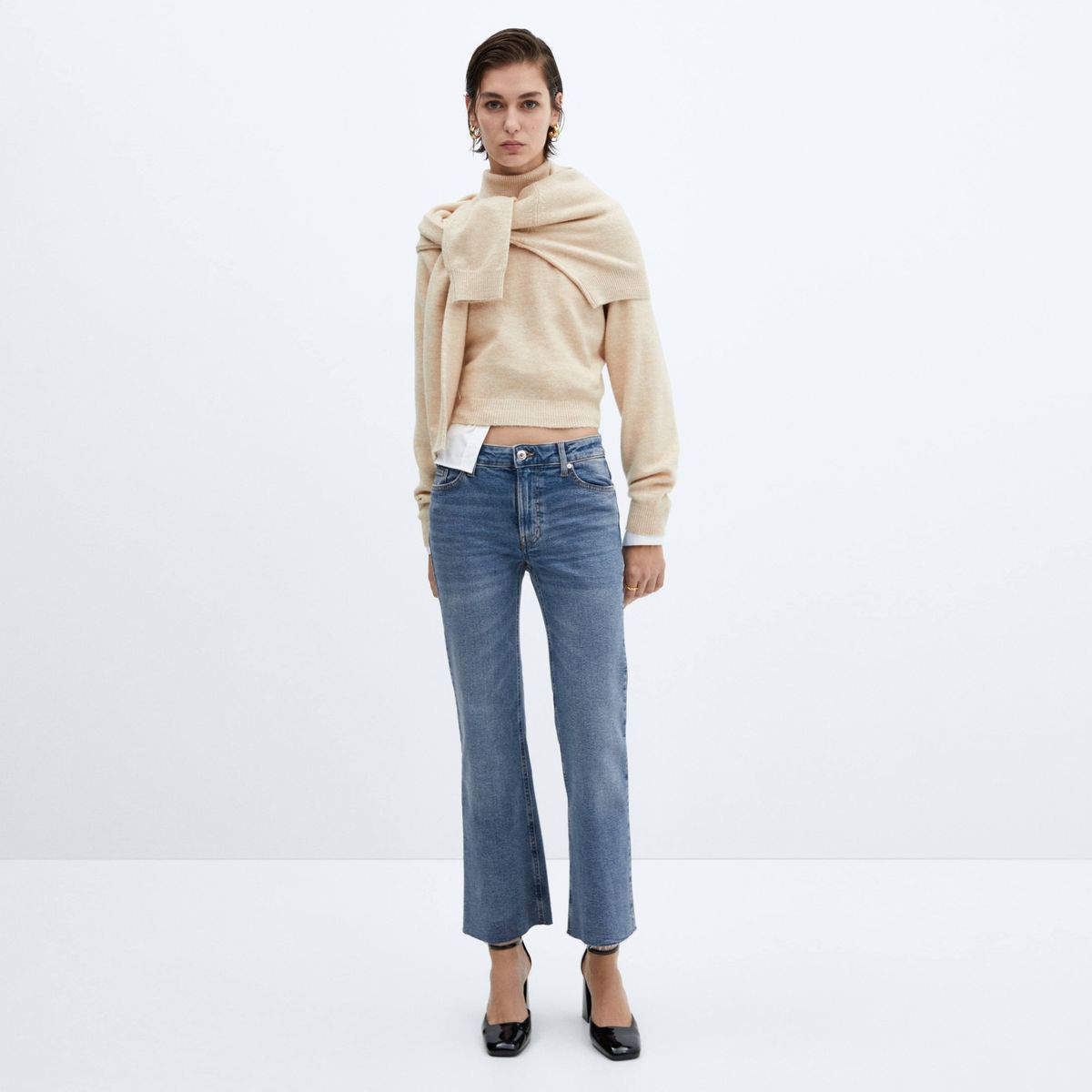 MANGO - Jeans Flare Sienna Tiro Alto Mujer Mango