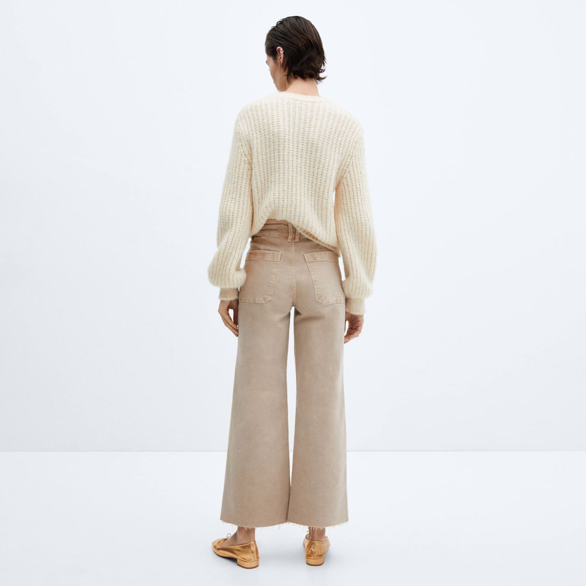 MANGO - Jeans Culotte Catherin Tiro Alto Mujer Mango