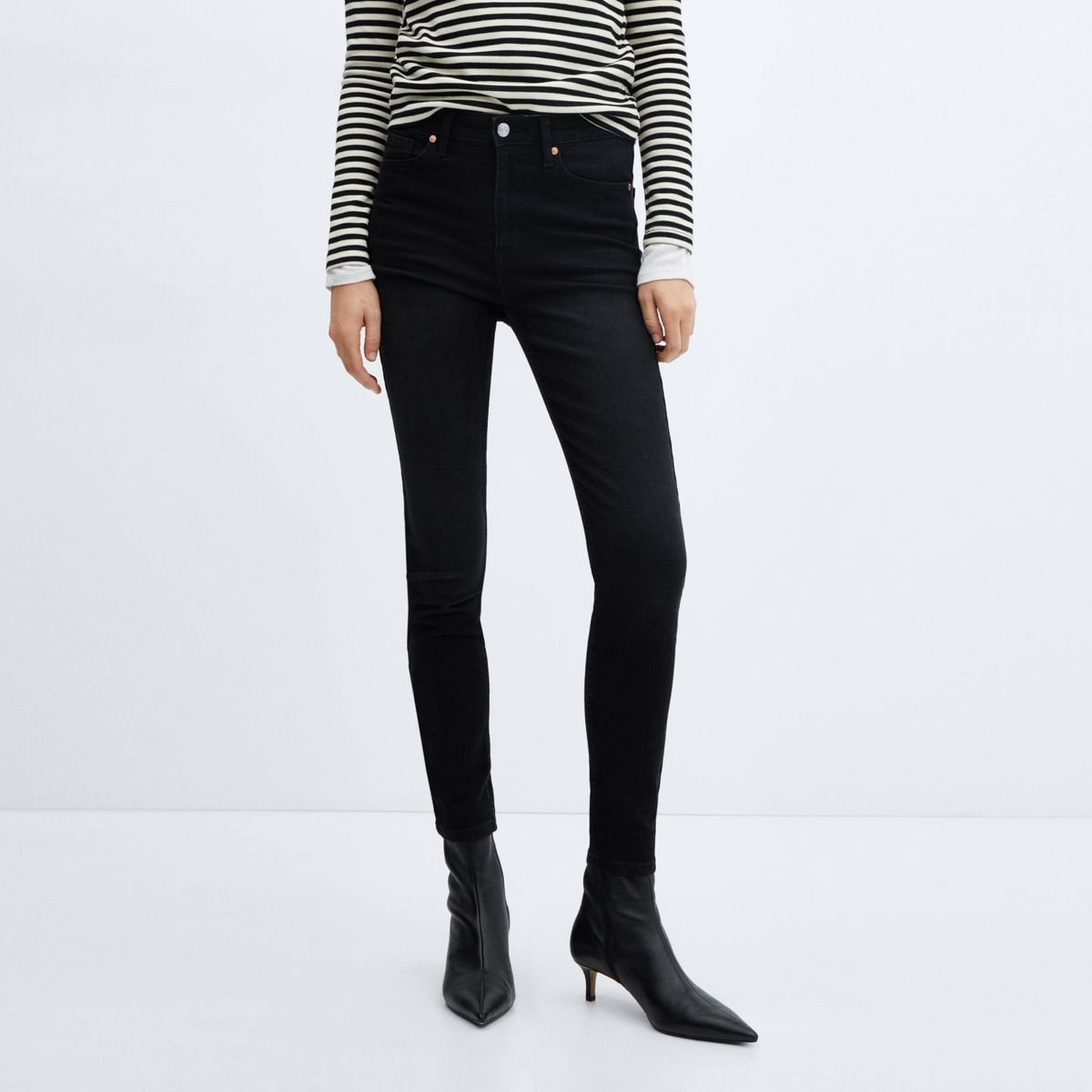 MANGO - Jeans Skinny Abby Tiro Alto Mujer Mango