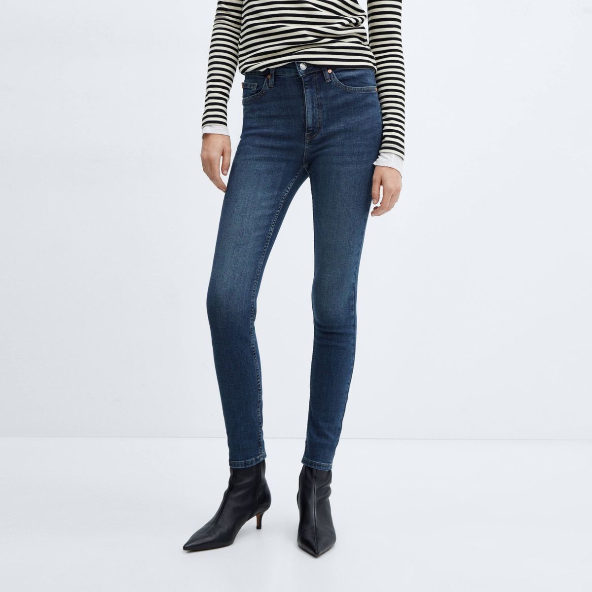 MANGO - Jeans Skinny Abby Tiro Alto Mujer Mango