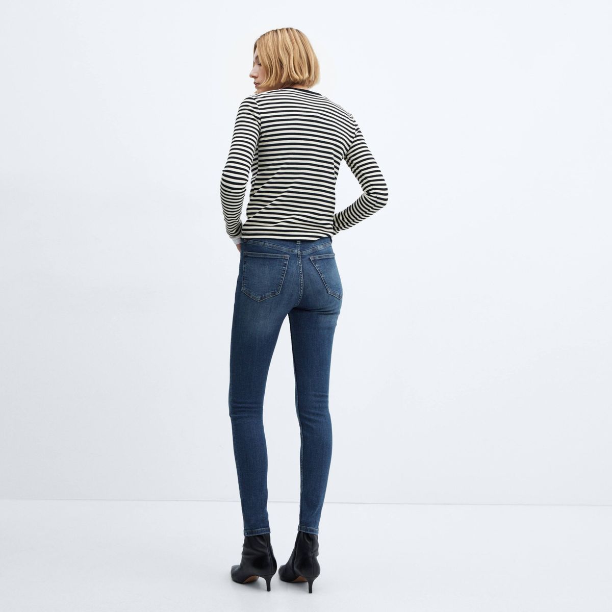 MANGO - Jeans Skinny Abby Tiro Alto Mujer Mango