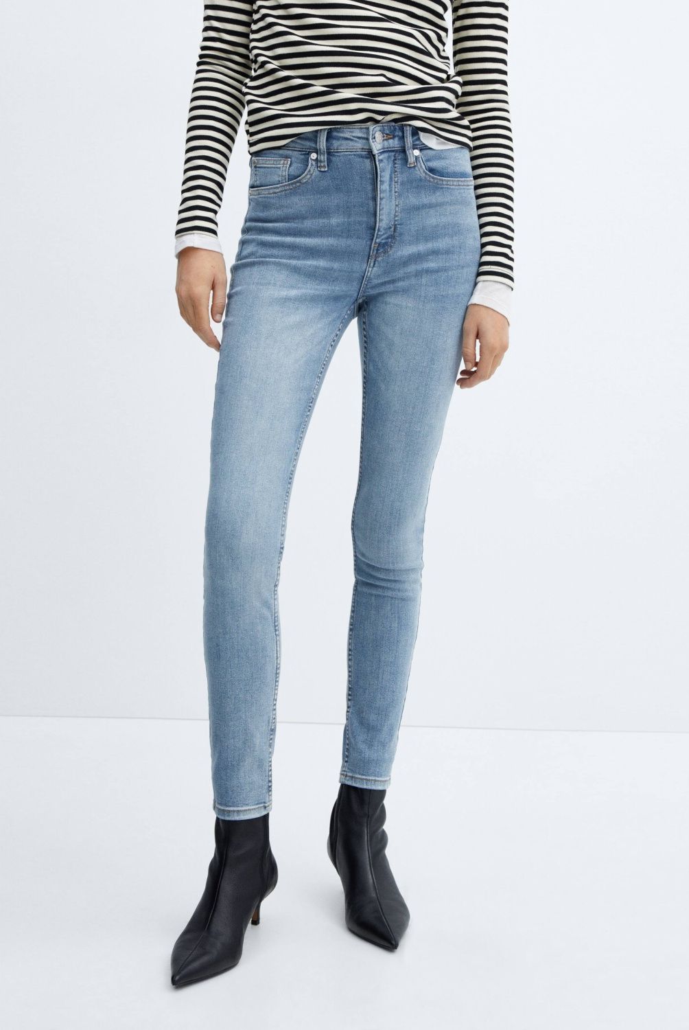 MANGO - Jeans Skinny Abby Tiro Alto Mujer Mango