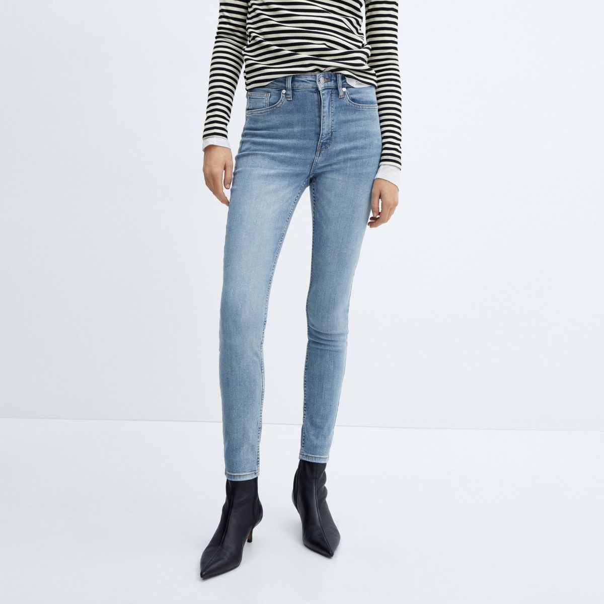 MANGO - Jeans Skinny Abby Tiro Alto Mujer Mango