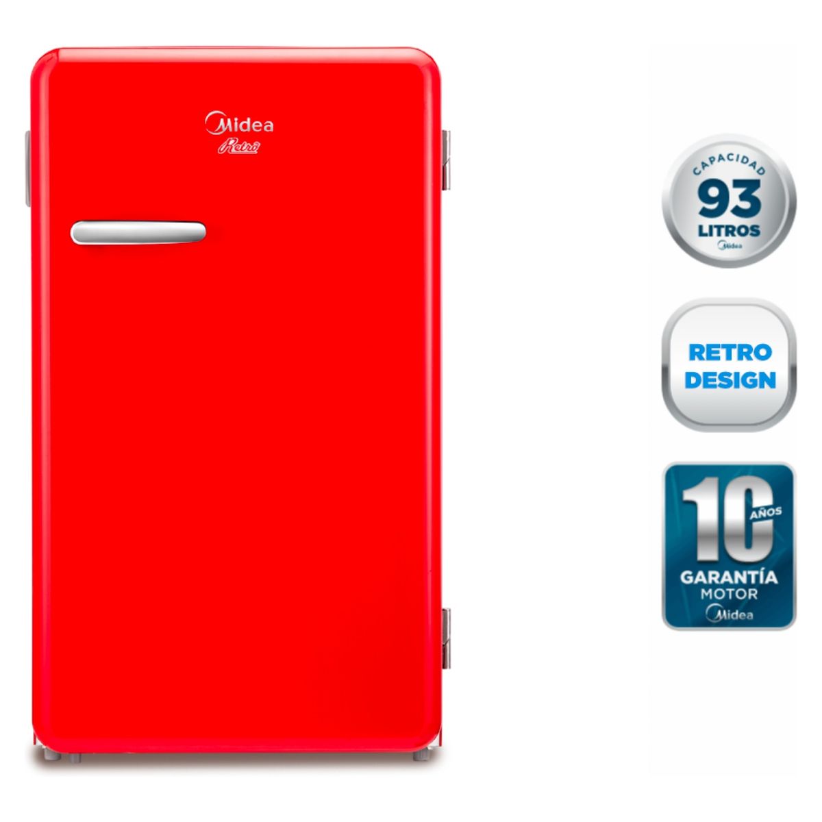 MIDEA - Frigobar 93 Litros Rojo MDRD142FGE13 Midea