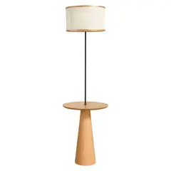 DECOCASA - Lampara De Pie Stella Madera 170X50 Cm