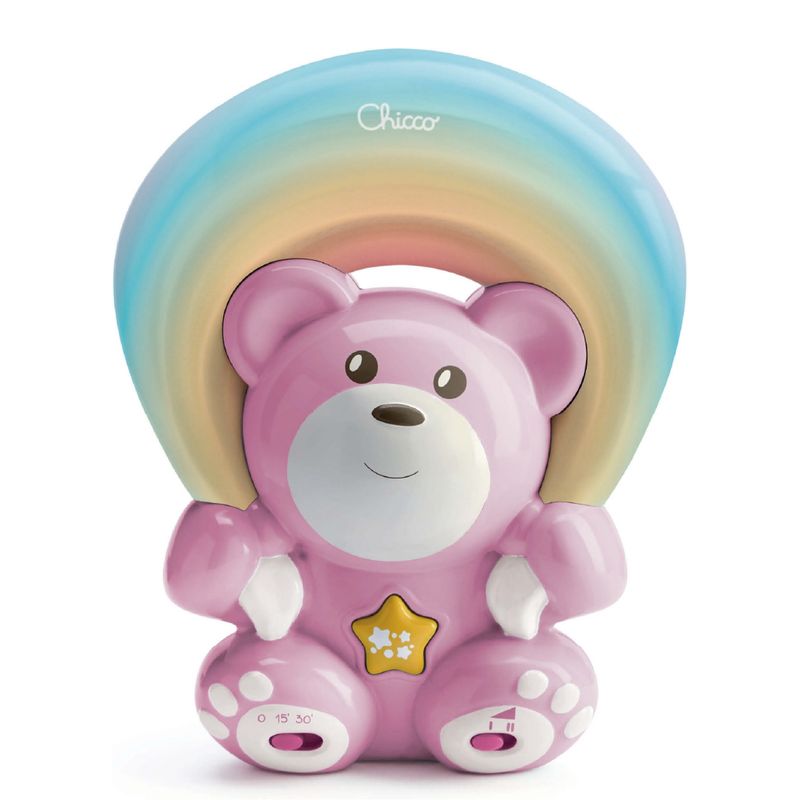 CHICCO - Proyector Osito Arcoiris De Rosado Chicco