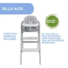 CHICCO - Silla Comer Alta Crescendo Up Turin Grey