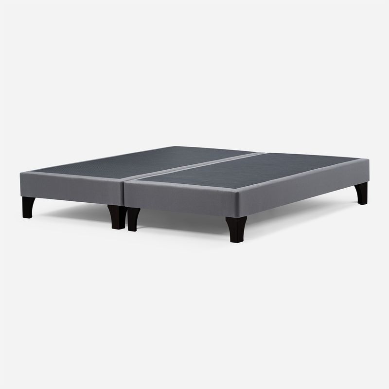 ROSEN - Set Base Cama Gris 2 Plazas Bd Rosen