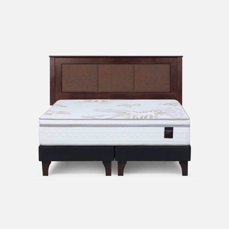 ROSEN - Cama Europea Art 4 2 Plazas + Respaldo Rosen