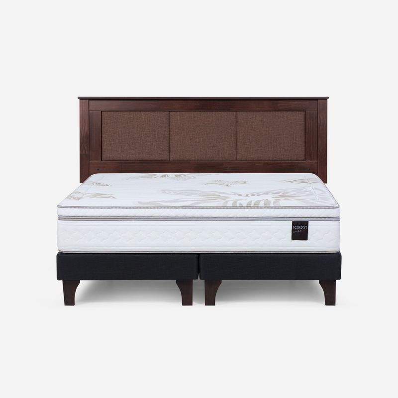 ROSEN - Cama Europea Art 4 King + Respaldo Rosen