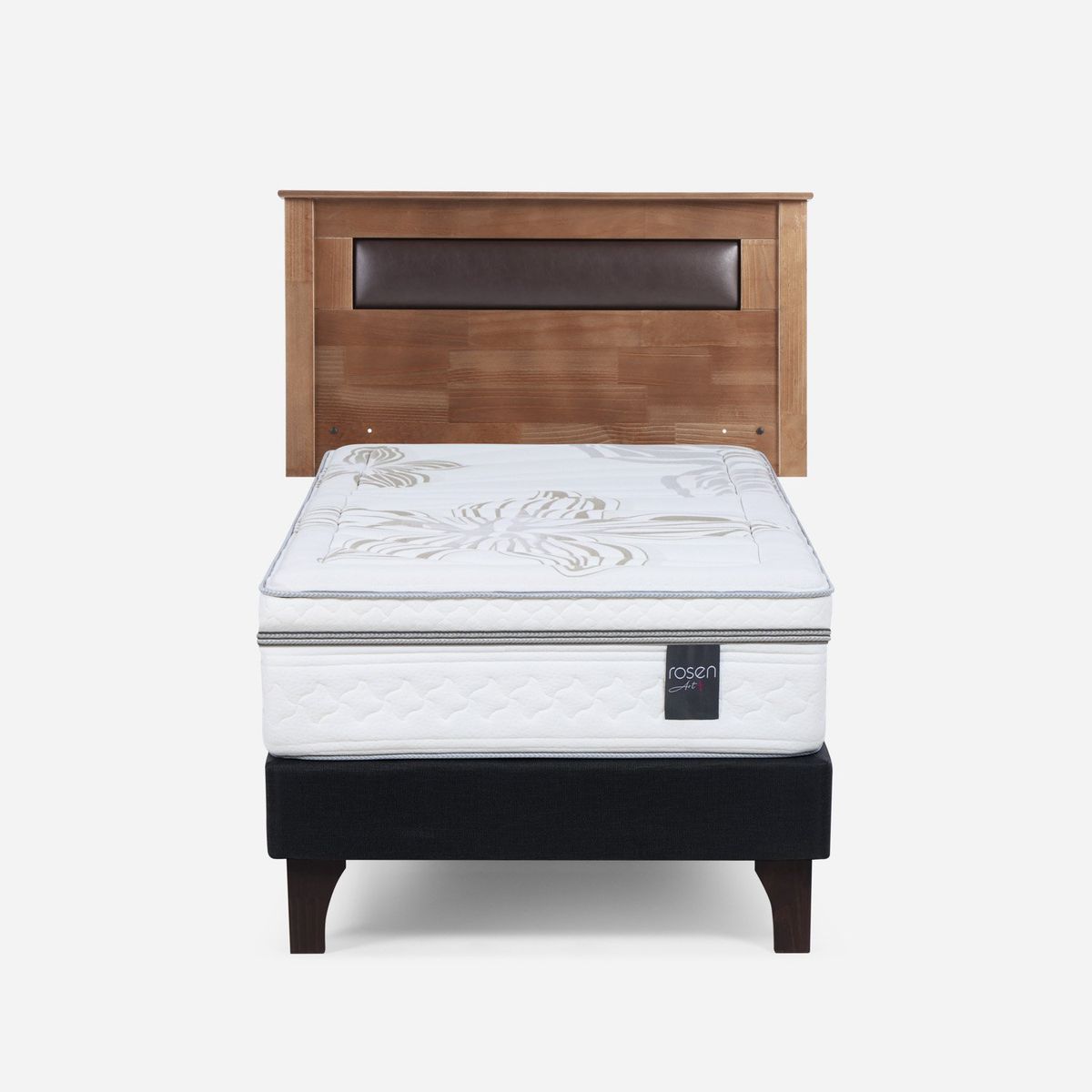 ROSEN - Cama Europea Art 4 1.5 Plazas + Respaldo Rosen