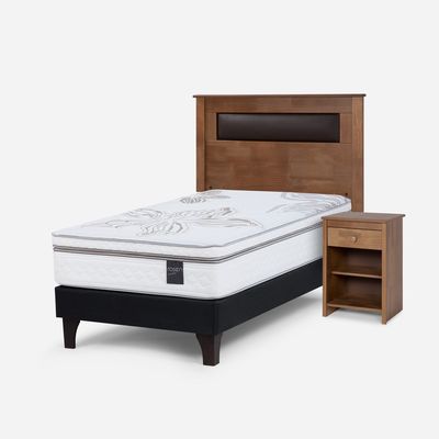 Imagen 2 del producto Cama Europea Art 4 1.5 Plazas + Respaldo + Velador