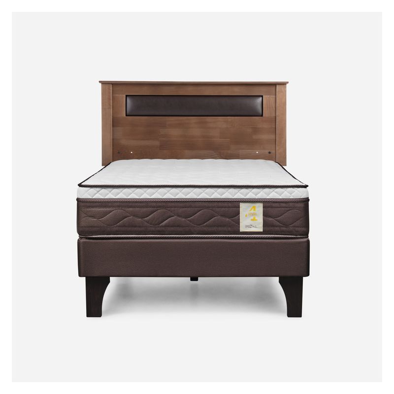 ROSEN - Cama Europea New Style 4 P 1 Plaza + Respaldo Rosen