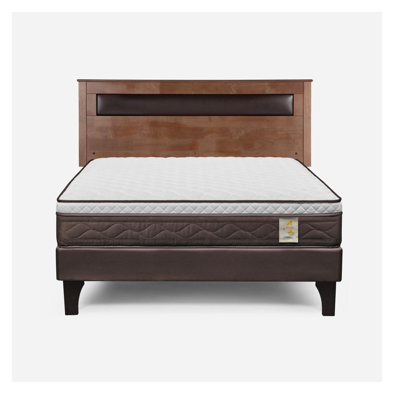 ROSEN - Cama Europea New Style 4 P 2 Plazas + Respaldo Rosen