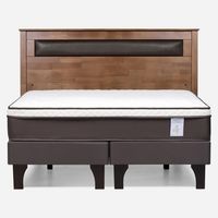 Cama Europea New Style 4 P 2 Plazas + Respaldo