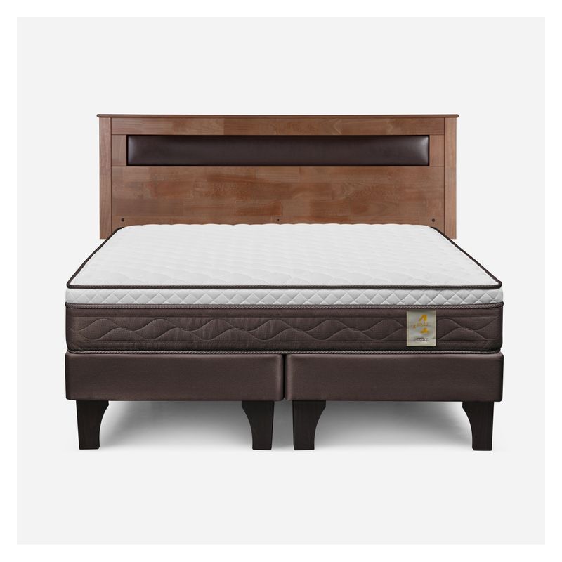 ROSEN - Cama Europea New Style 4 P King + Respaldo Rosen