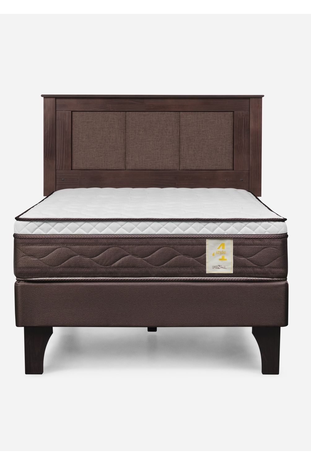 ROSEN - Cama Europea New Style 4 P 1 Plaza + Respaldo Rosen