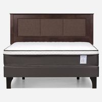 Cama Europea New Style 4 P 2 Plazas + Respaldo