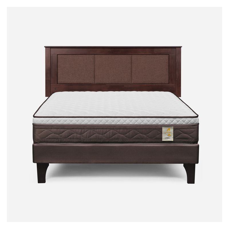 ROSEN - Cama Europea New Style 4 P 2 Plazas + Respaldo Rosen
