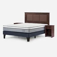 ROSEN Cama Europea Indie 2 Plazas x 2.00 mt Base Normal + Respaldo