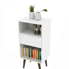 TECNOMOBILI - Estante 1 Cajón 94X45X33 Cm E1715 Blanco