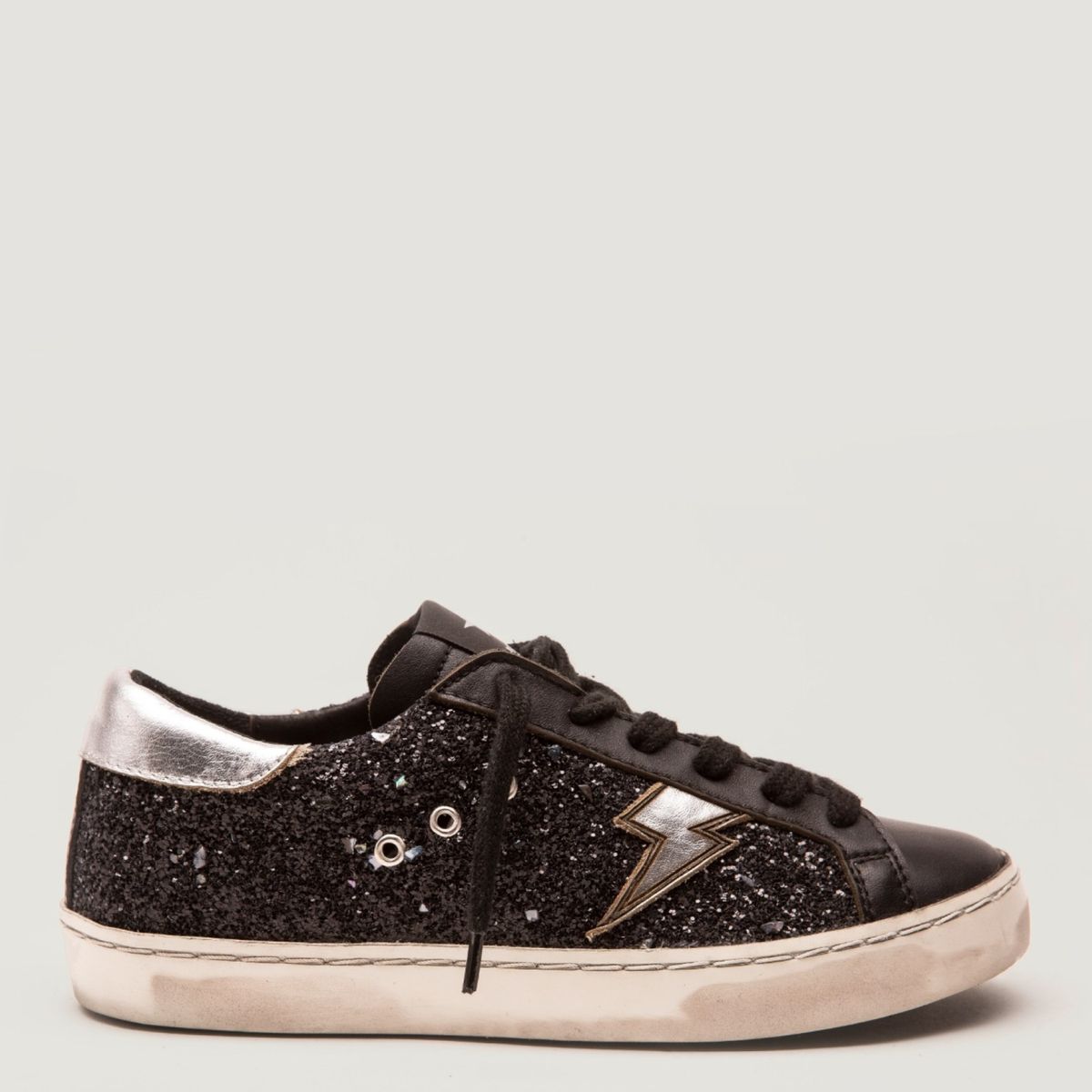 ROSSATI - Zapatilla Urbana Mujer Cuero Negro Rossati