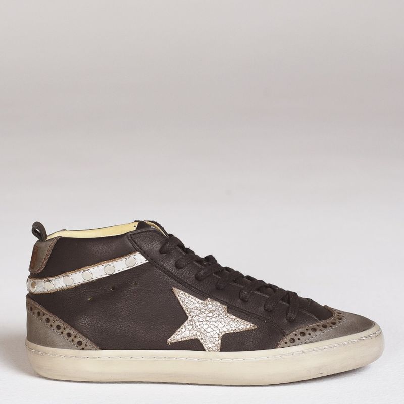 ROSSATI - Zapatilla Urbana Mujer Cuero Negro Rossati