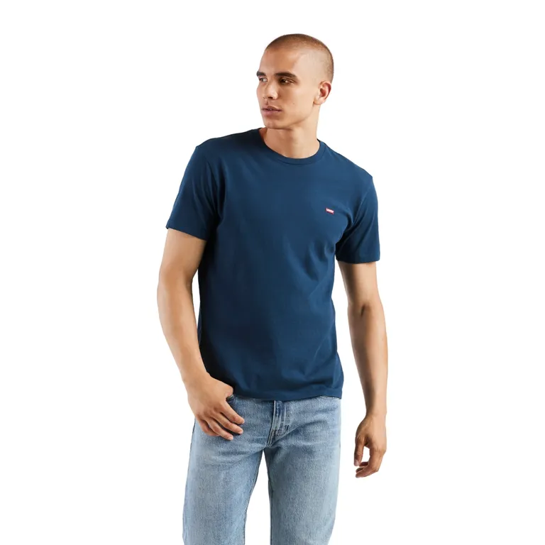 Polera Hombre Manga Corta Azul