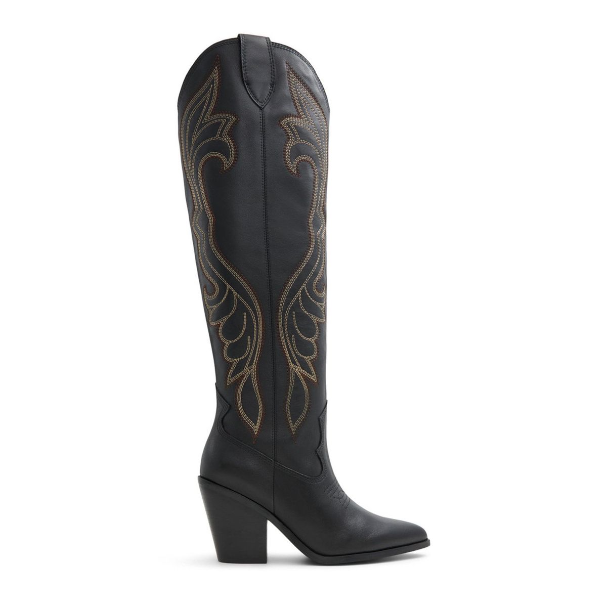 ALDO - Alamo Bota Vaquera Mujer Cuero Negro Aldo