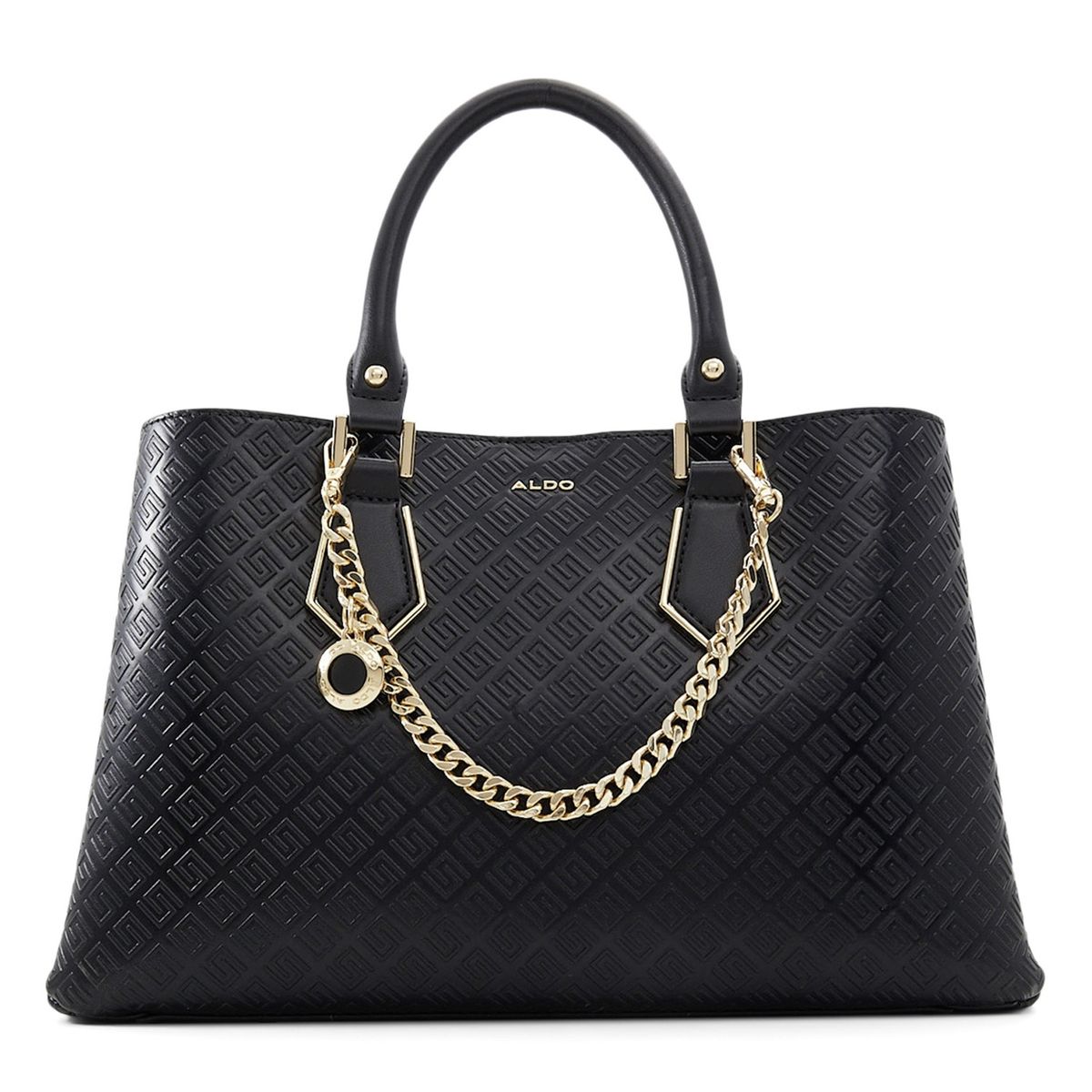 ALDO - Cartera Aldo Baeli Negra con Cadena Dorada