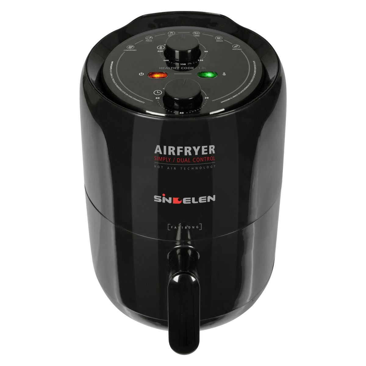 SINDELEN - Freidora De Aire Fa-180Ng 1.8Lts Sindelen