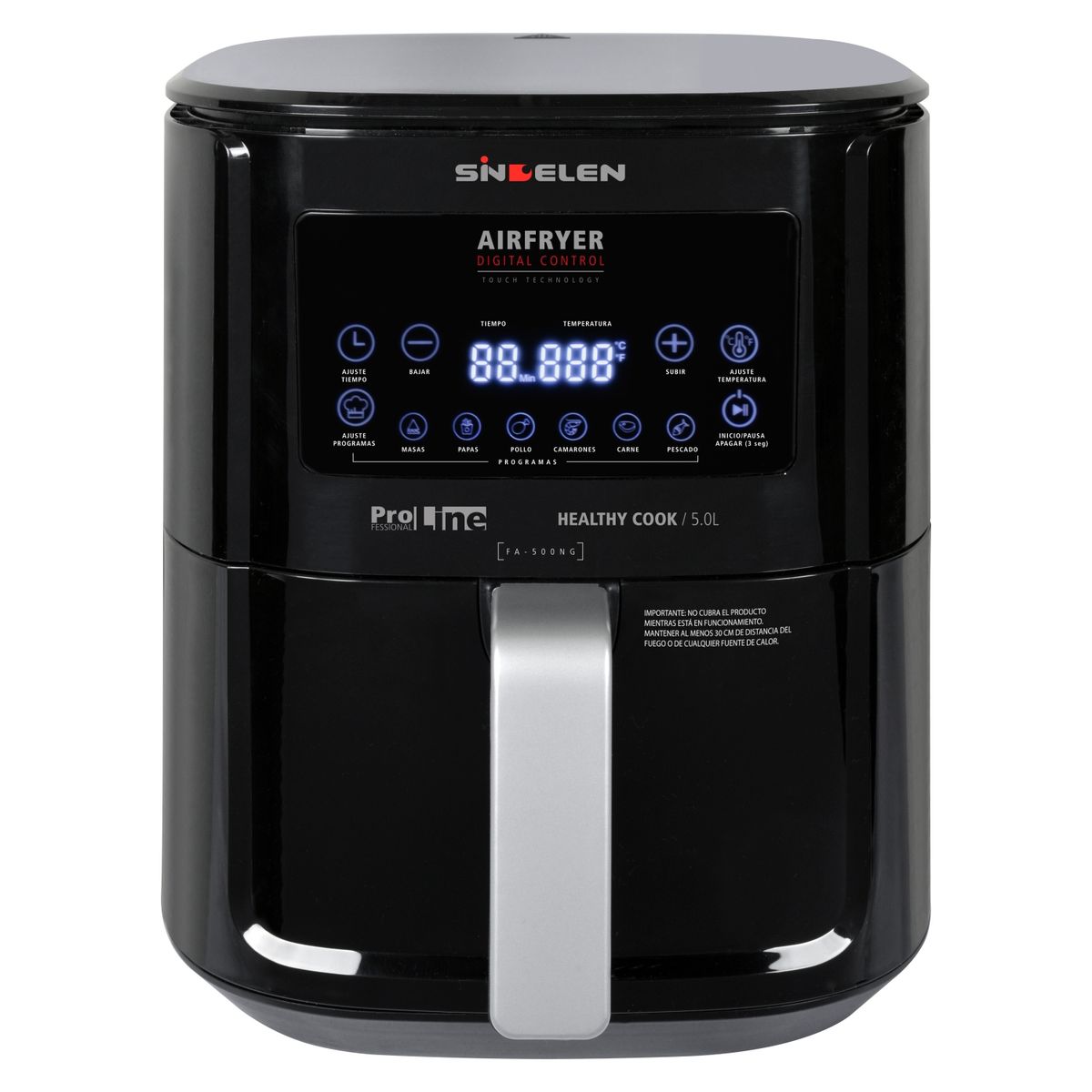 SINDELEN - Freidora De Aire Fa-500Ng 5.5Lts Sindelen