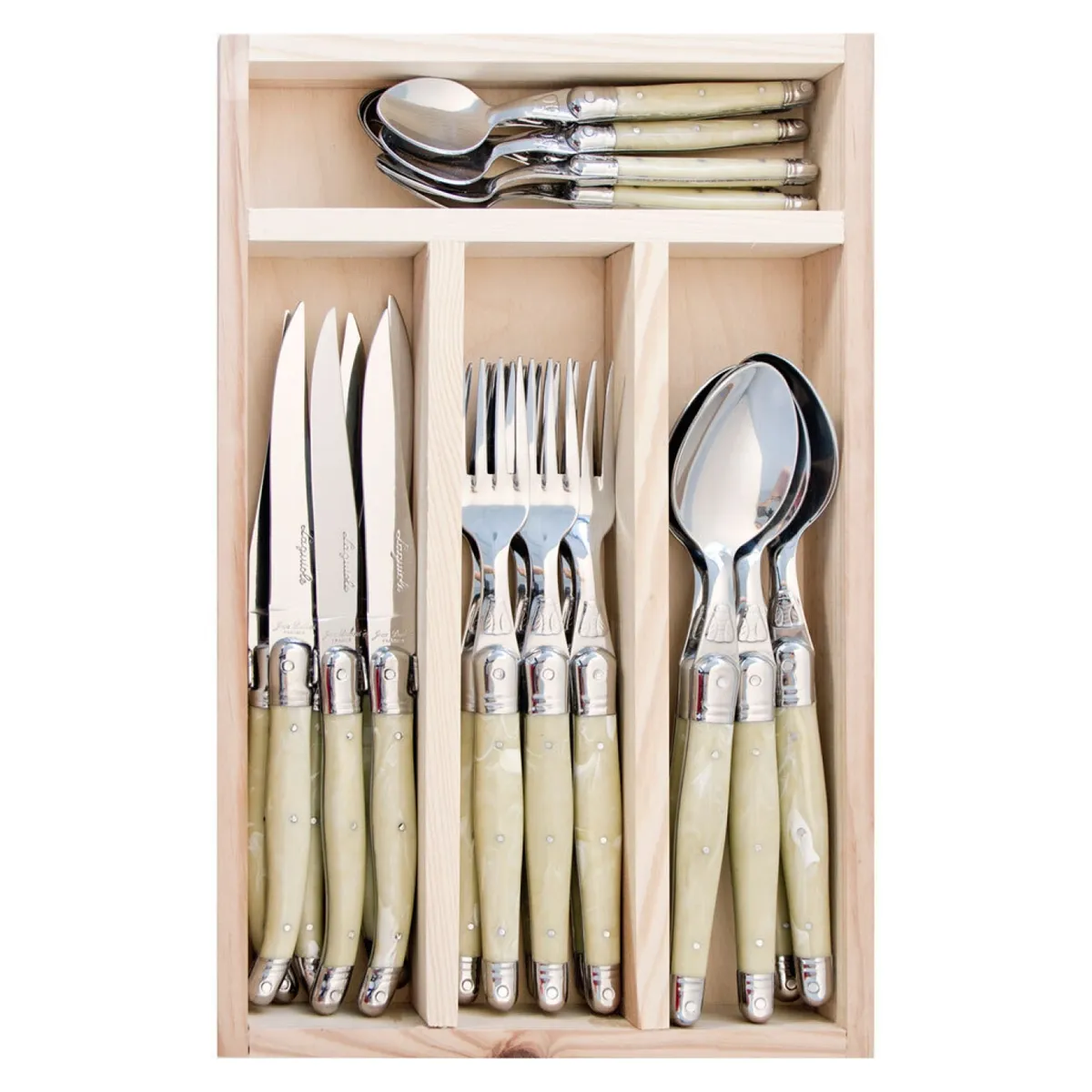 LAGUIOLE - Juego de Cubiertos 24 Piezas Laguiole