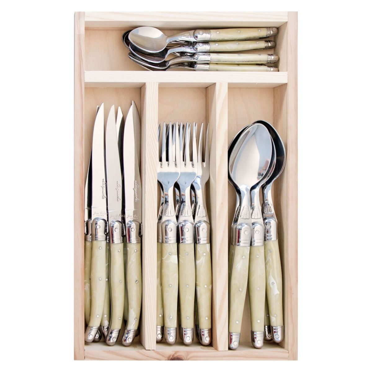 LAGUIOLE - Juego de Cubiertos 24 Piezas Laguiole