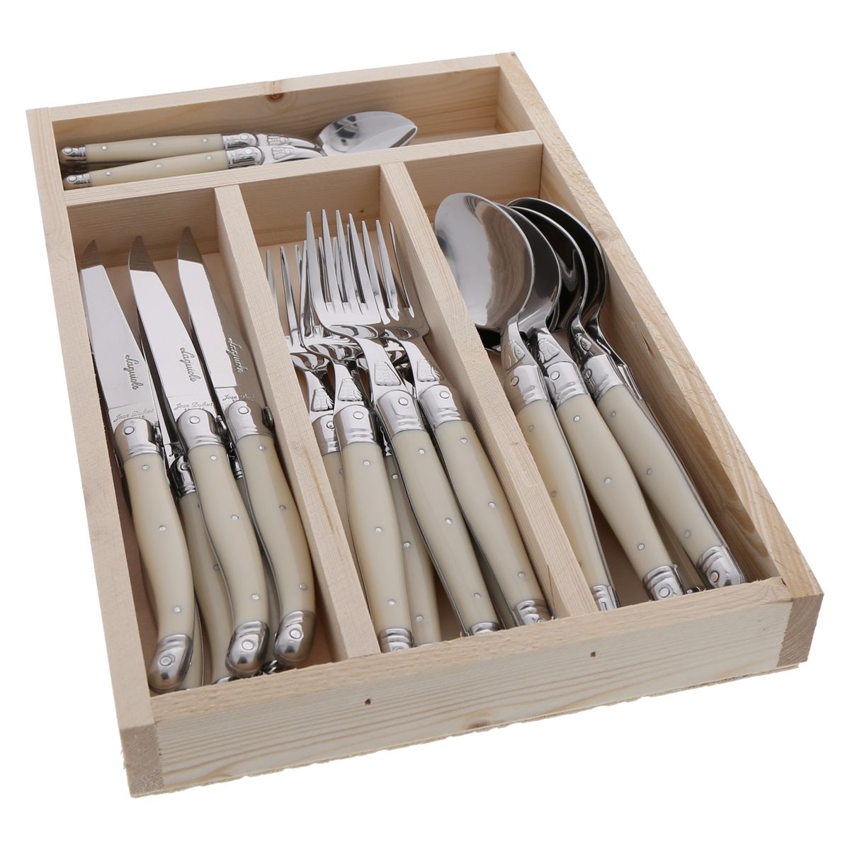 LAGUIOLE - Juego de Cubiertos 24 Piezas Laguiole