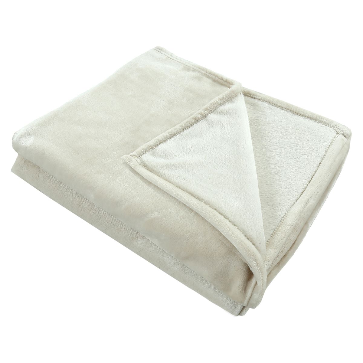 ILLUSIONS - Frazada Flannel Beige 1.5 Plazas Illusions