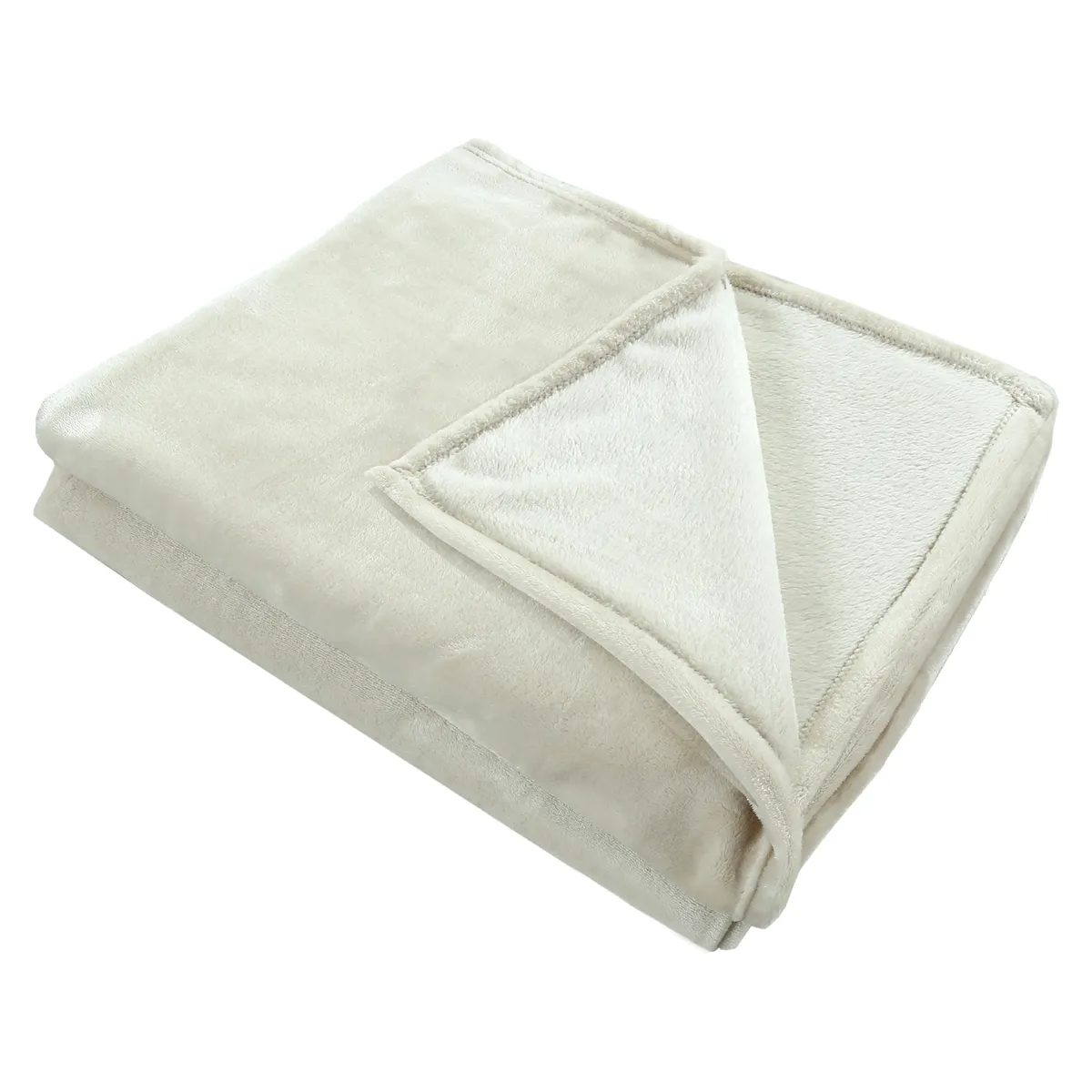 ILLUSIONS - Frazada Flannel Beige Illusions