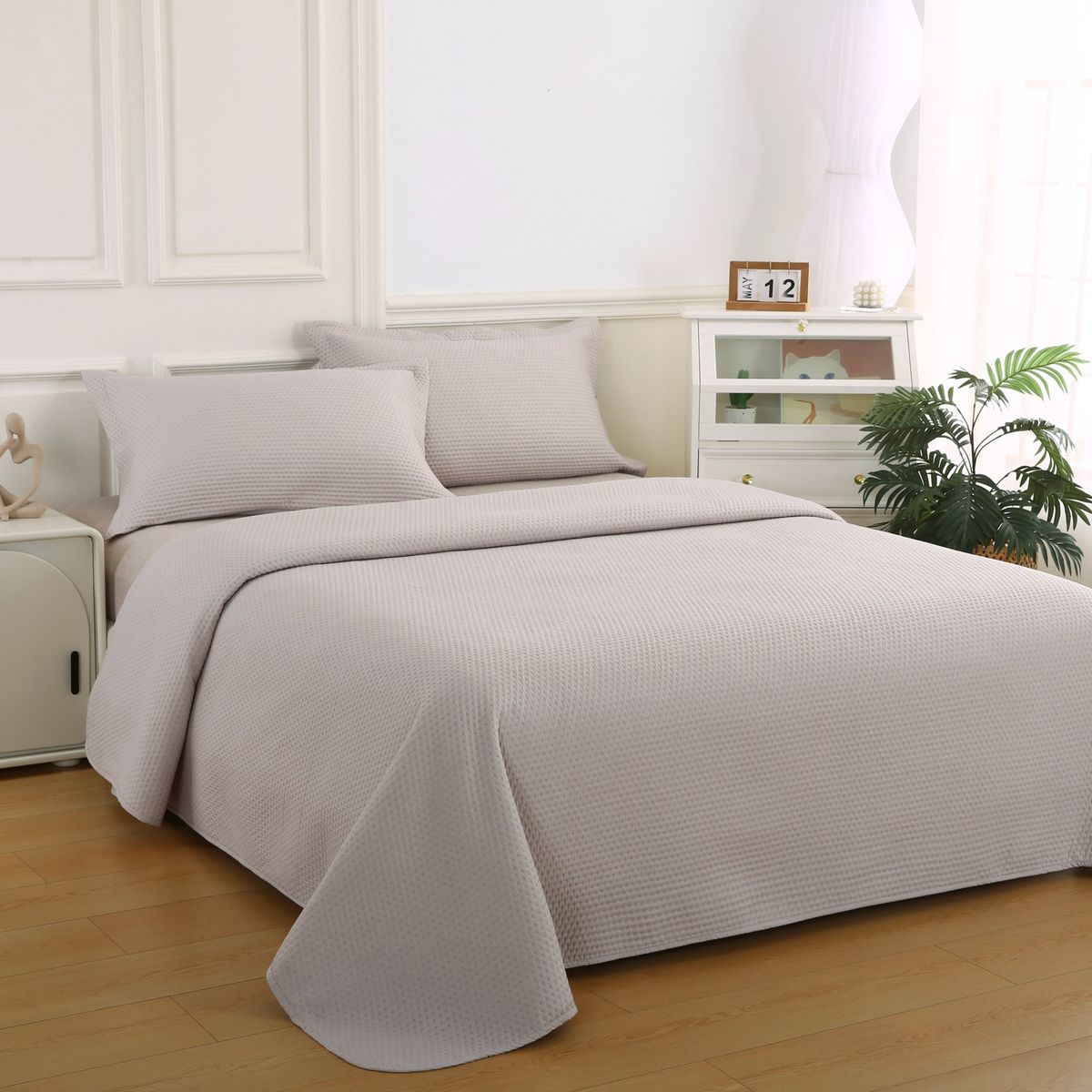 ILLUSIONS - Quilt Atenas 2 Plazas Beige Illusions