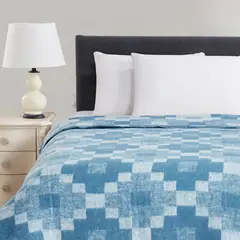 ILLUSIONS - Frazada Jacquard Celeste 1 Plaza